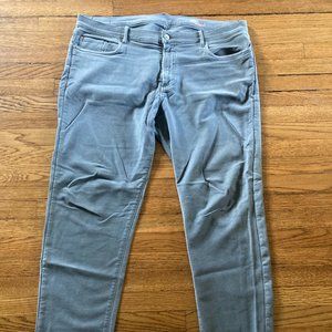 Faherty Mens Five Pocket Twill Pants -- Gray -- Size 38